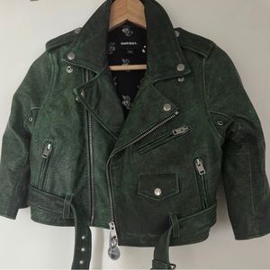 NWT Diesel Crop Leather Jacket